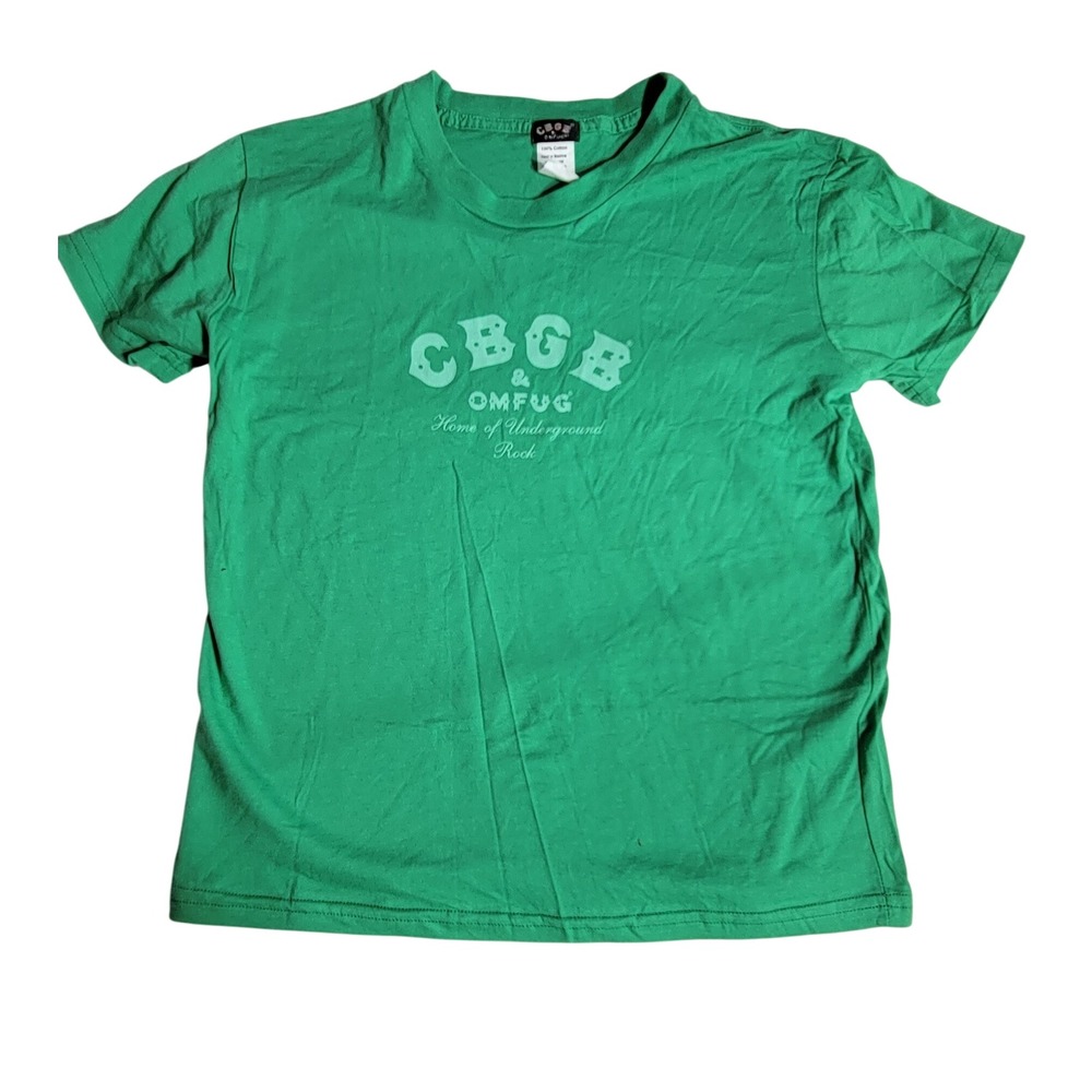 CBGB OMFUG Home of Underground Rock Green Graphic T-Shirt XL Made in USA